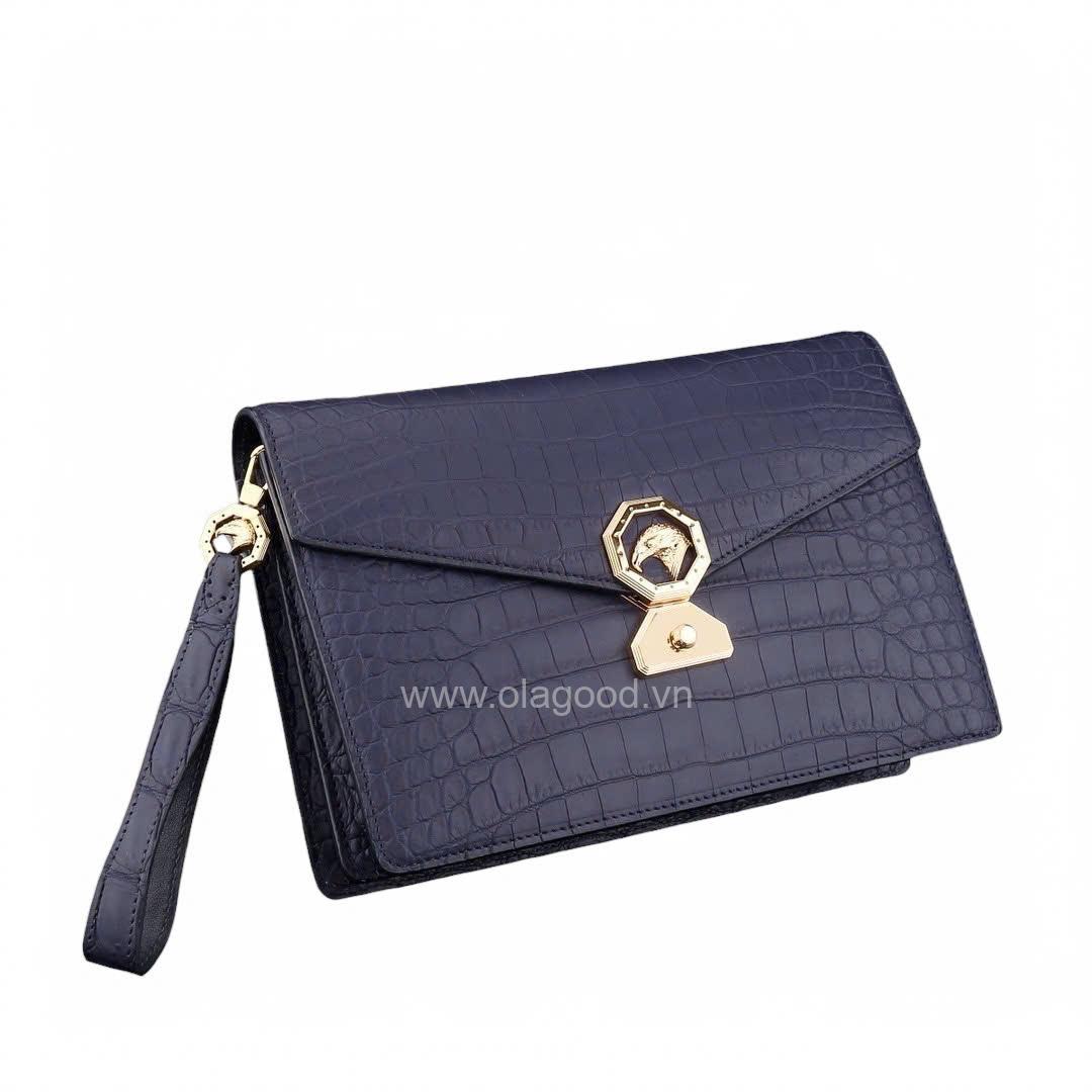 Clutch cầm tay nam da cá sấu Nile - CL013S - Hình ảnh 14