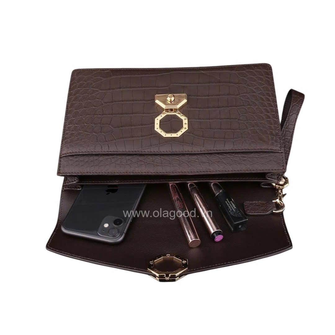 Clutch cầm tay nam da cá sấu Nile - CL013S - Hình ảnh 28