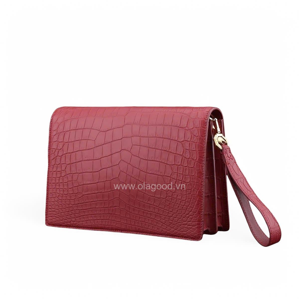 Clutch cầm tay nam da cá sấu Nile - CL013S - Hình ảnh 32