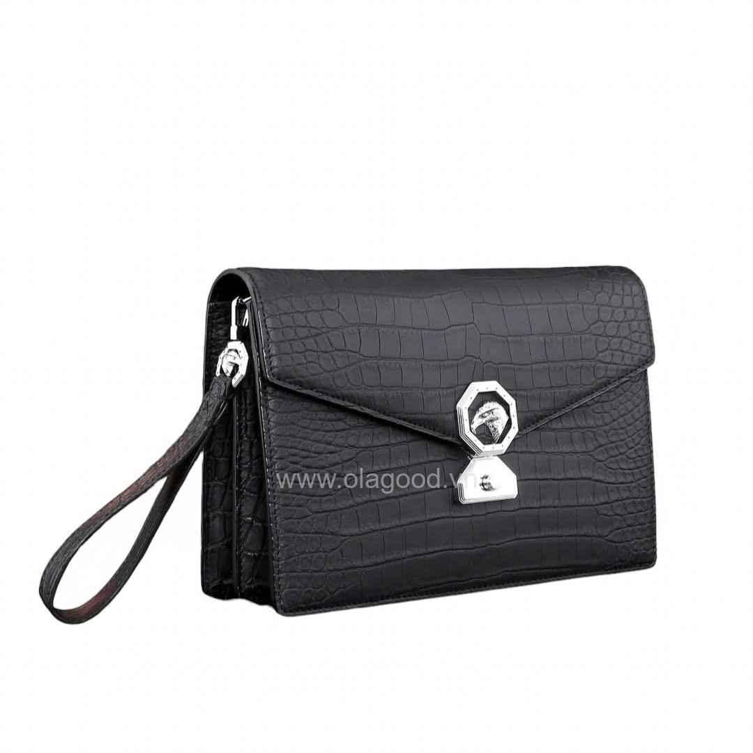 Clutch cầm tay nam da cá sấu Nile - CL013S - Hình ảnh 7