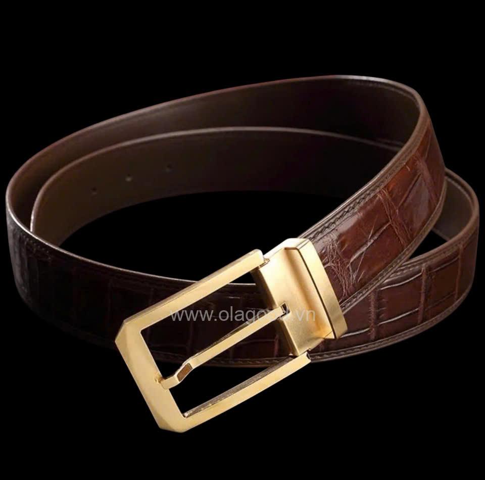 Thắt lưng da cá sấu nam cao cấp sang trọng - TLN014S - Hình ảnh 4