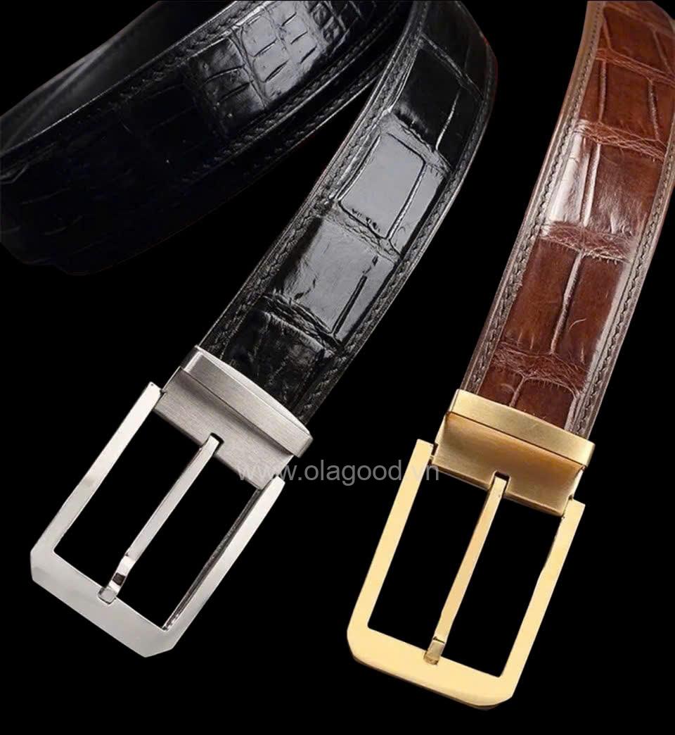 Thắt lưng da cá sấu nam cao cấp sang trọng - TLN014S - Hình ảnh 7