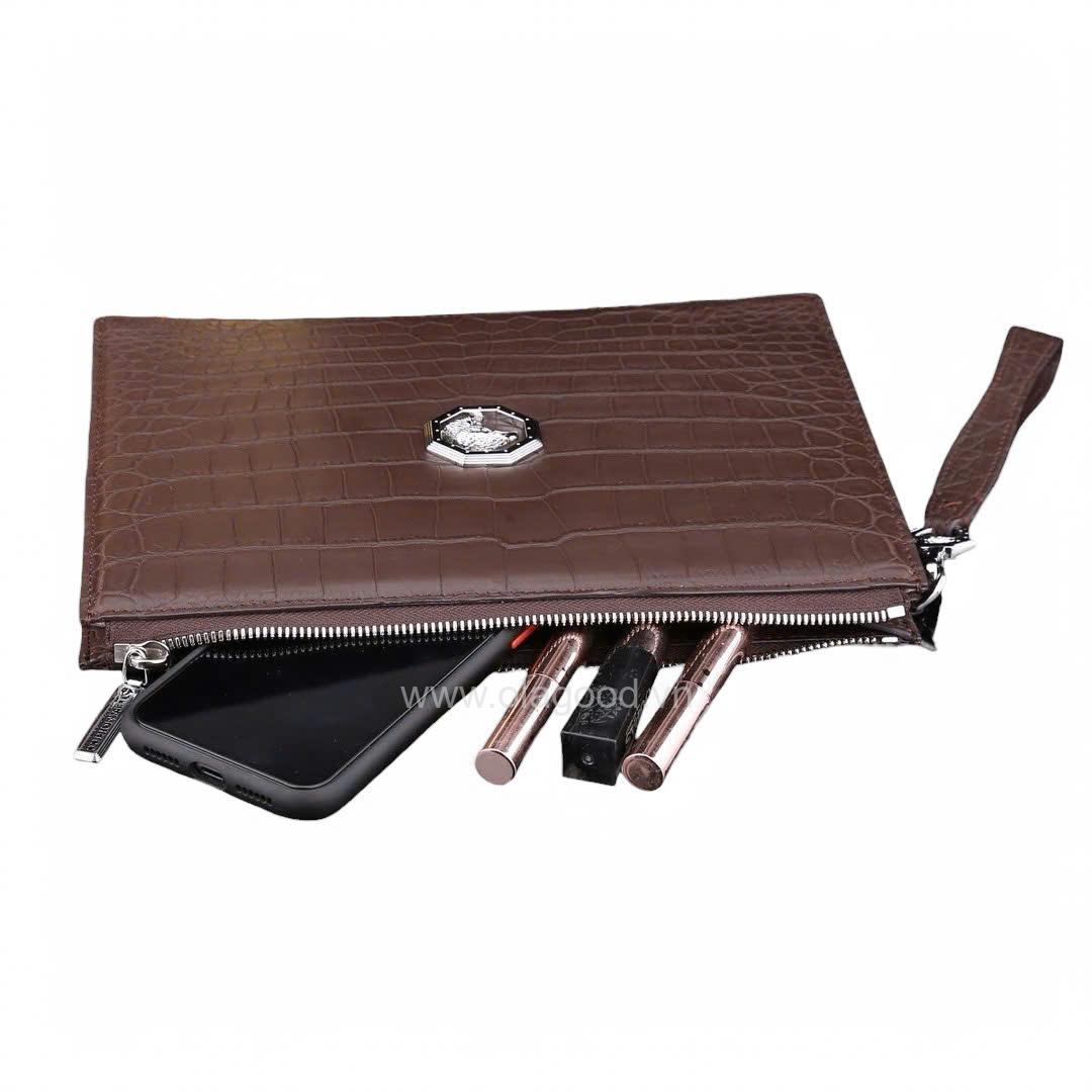 Ví cầm tay da cá sấu Nile - CL014S - Hình ảnh 13