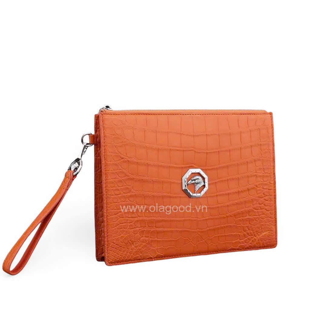 Ví cầm tay da cá sấu Nile - CL014S - Hình ảnh 14