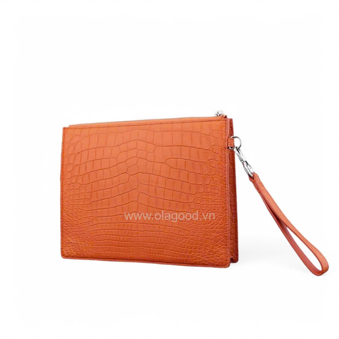 Ví cầm tay da cá sấu Nile - CL014S - Hình ảnh 15