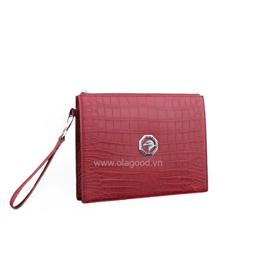 Ví cầm tay da cá sấu Nile - CL014S - Hình ảnh 26