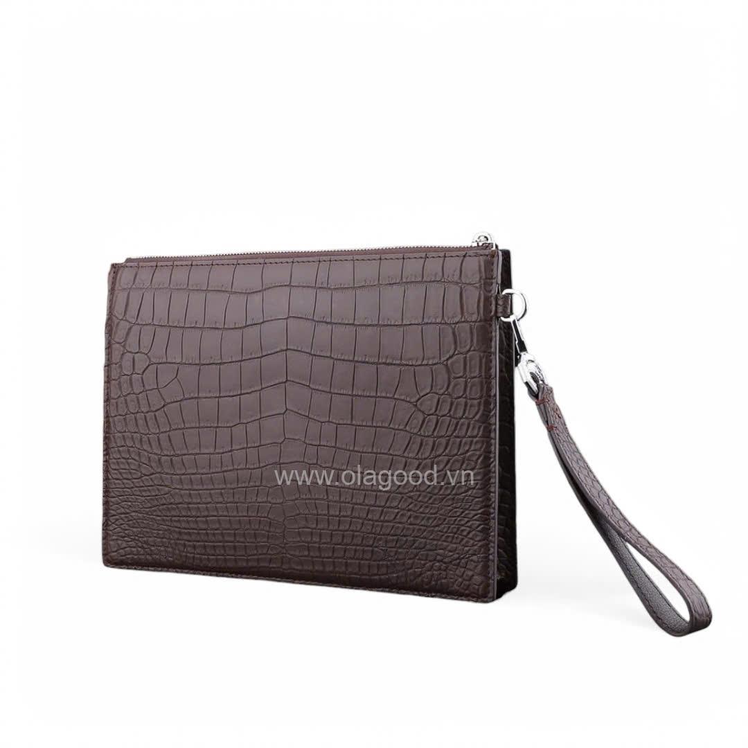 Ví cầm tay da cá sấu Nile - CL014S - Hình ảnh 7