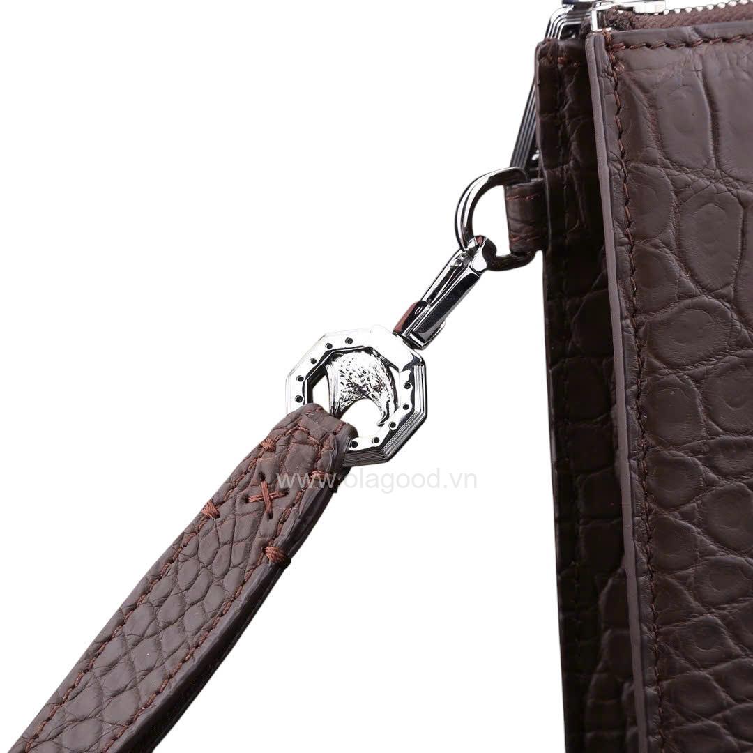 Ví cầm tay da cá sấu Nile - CL014S - Hình ảnh 9