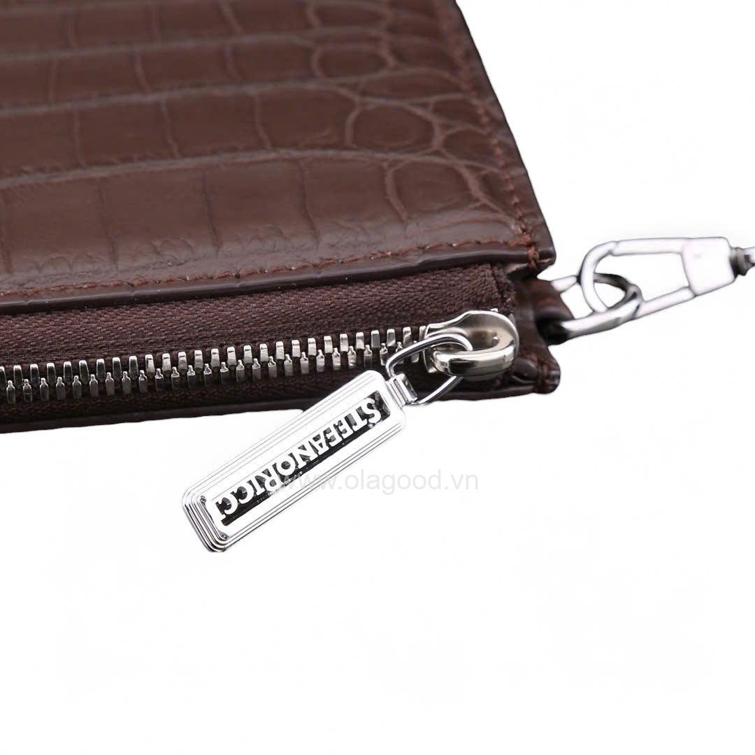 Ví cầm tay da cá sấu Nile - CL014S - Hình ảnh 10