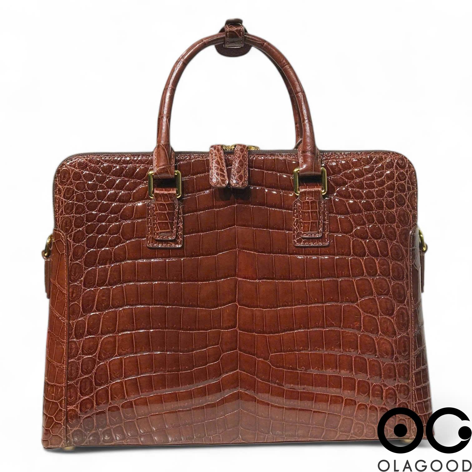 Cặp laptop nam công sở da cá sấu Nile - CLT018S