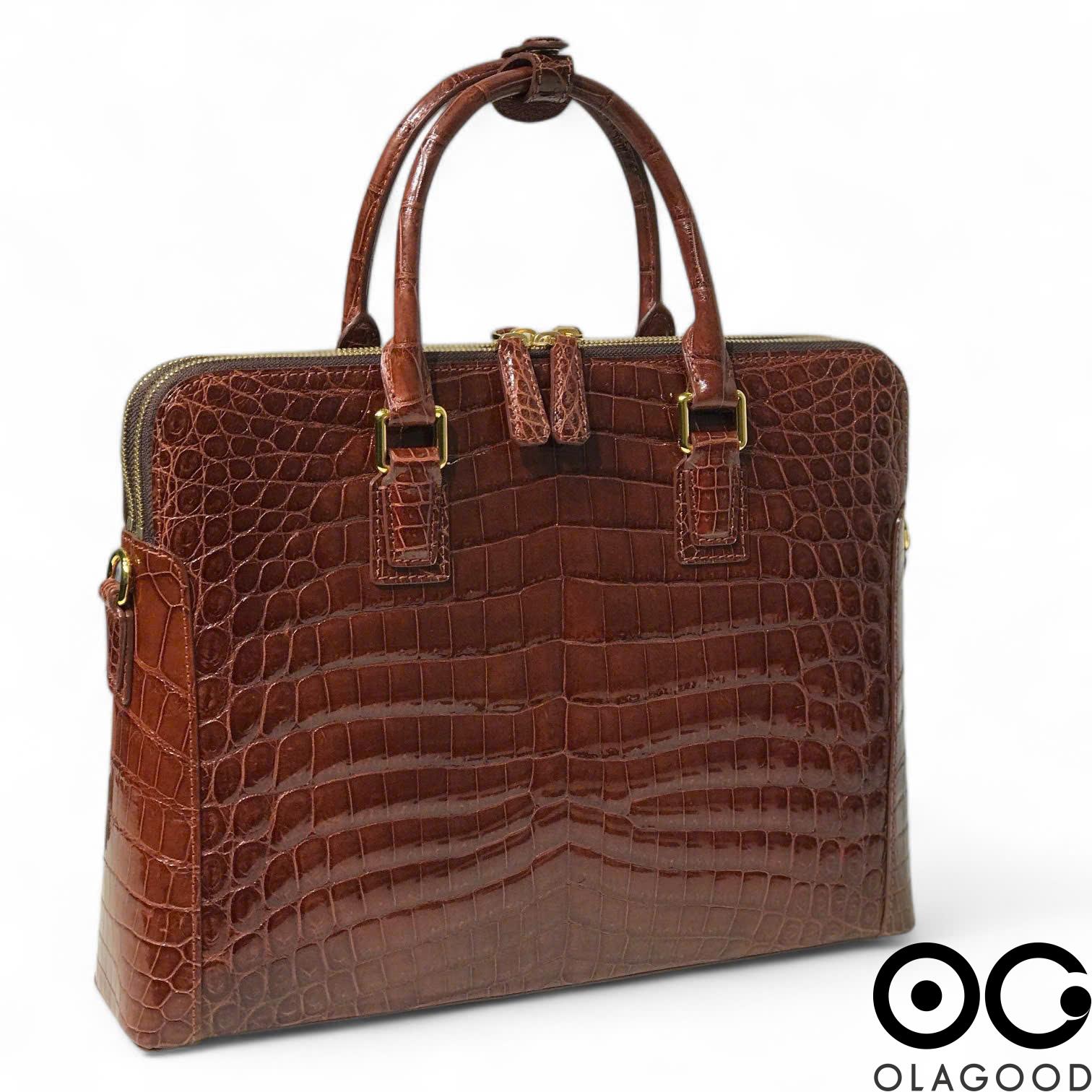 Cặp laptop nam công sở da cá sấu Nile - CLT018S - Hình ảnh 3