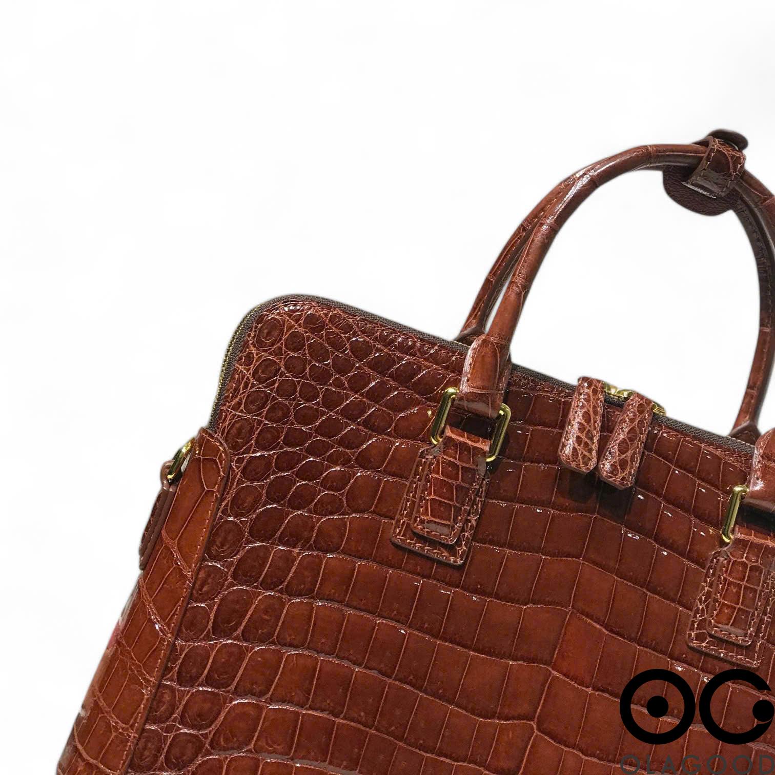 Cặp laptop nam công sở da cá sấu Nile - CLT018S - Hình ảnh 4