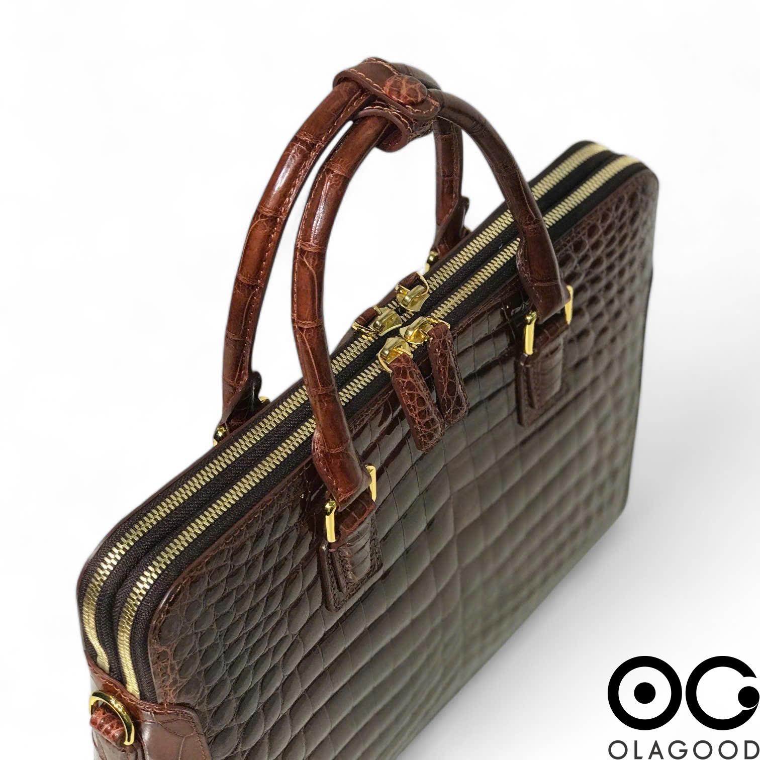 Cặp laptop nam công sở da cá sấu Nile - CLT018S - Hình ảnh 5