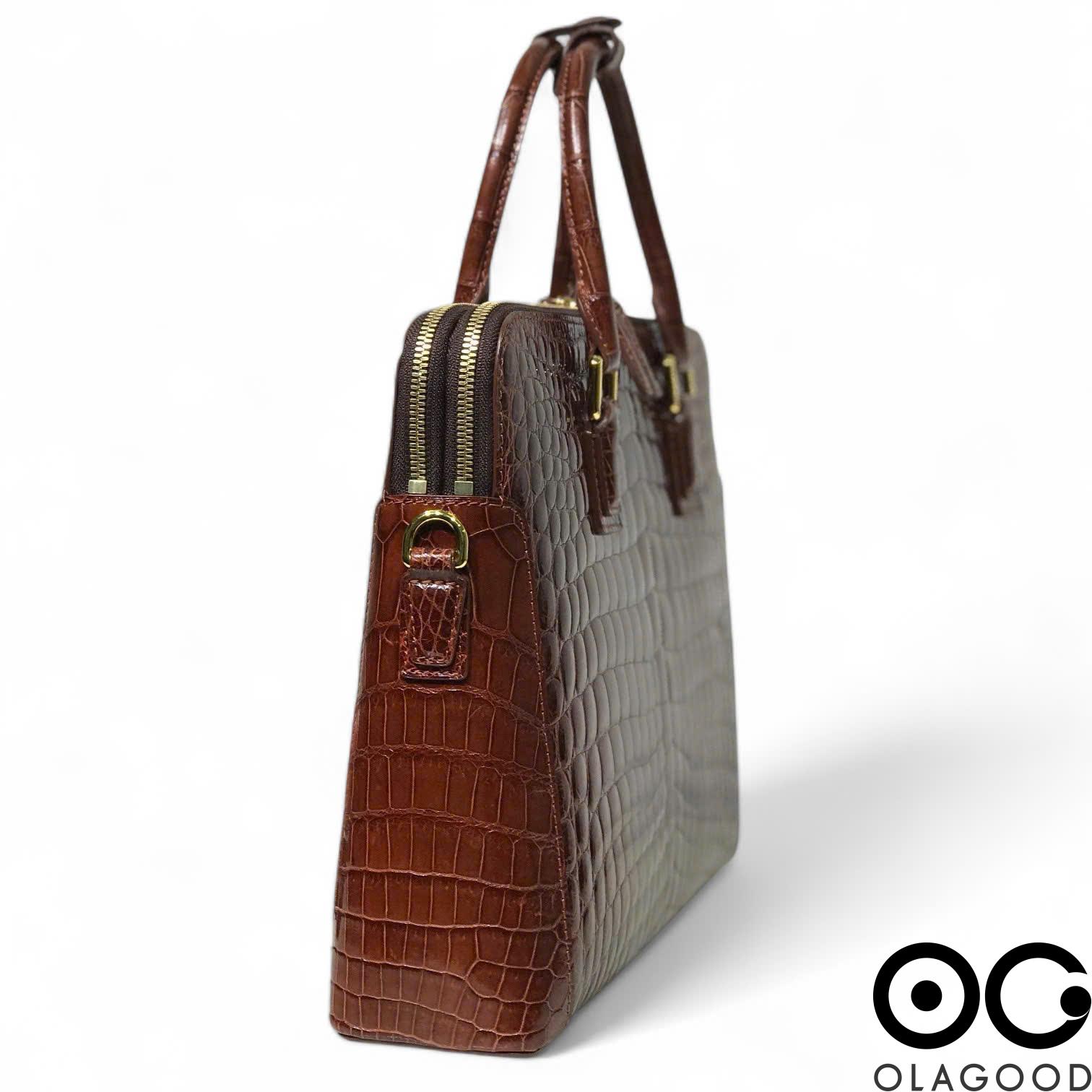 Cặp laptop nam công sở da cá sấu Nile - CLT018S - Hình ảnh 6