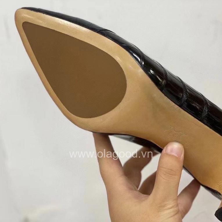 Giày nữ da cá sấu - GNU021S - Hình ảnh 9