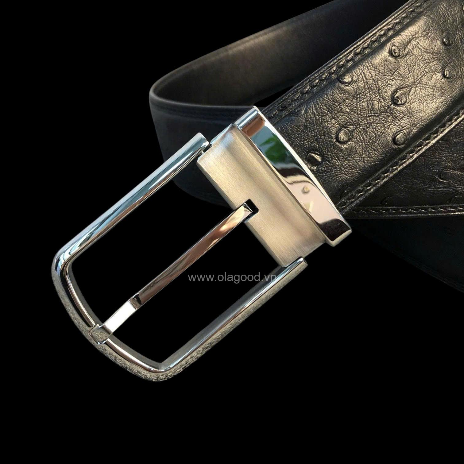 Thắt lưng da đà điểu - TL012D - Hình ảnh 6