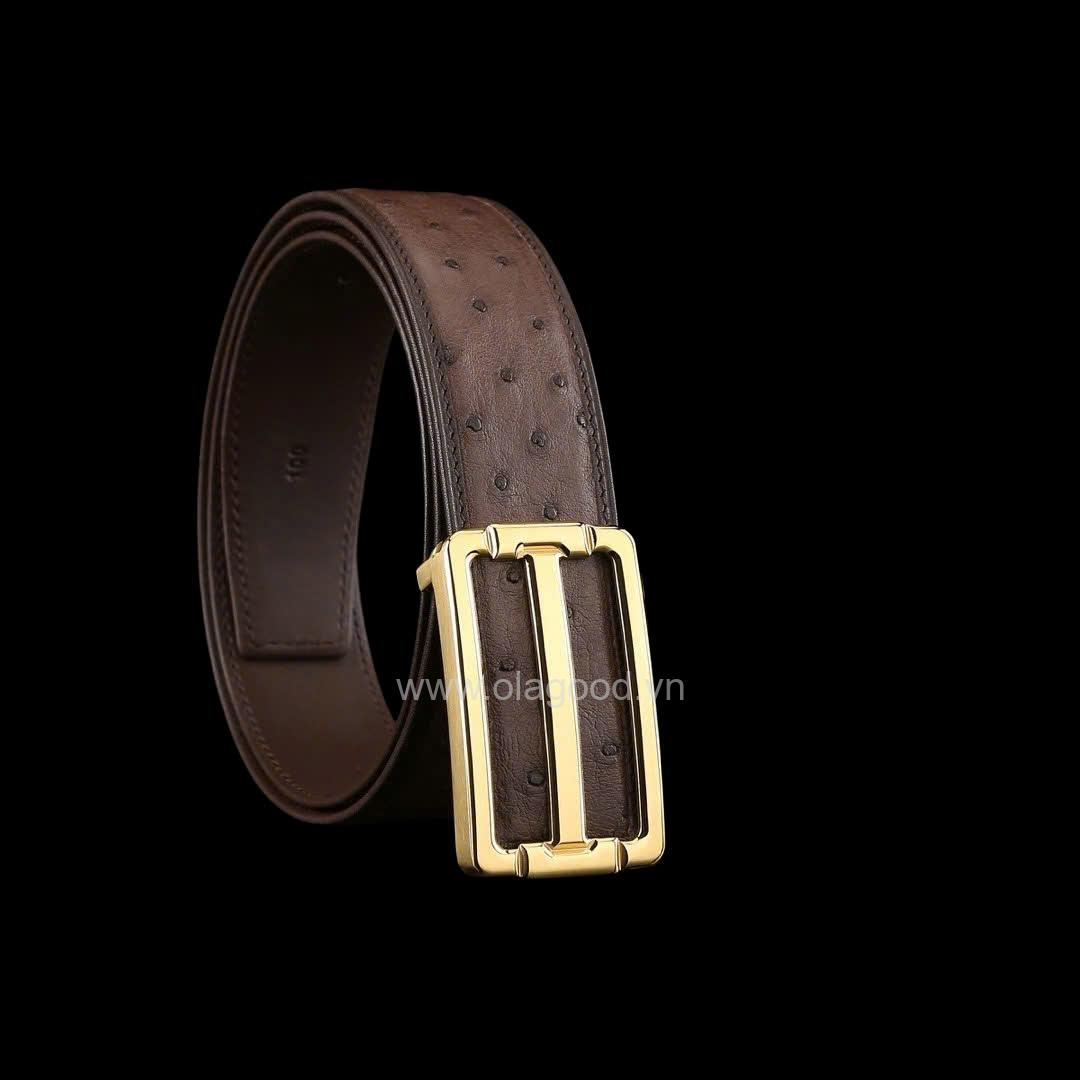 Thắt lưng da đà điểu nam - TL014D - Hình ảnh 5