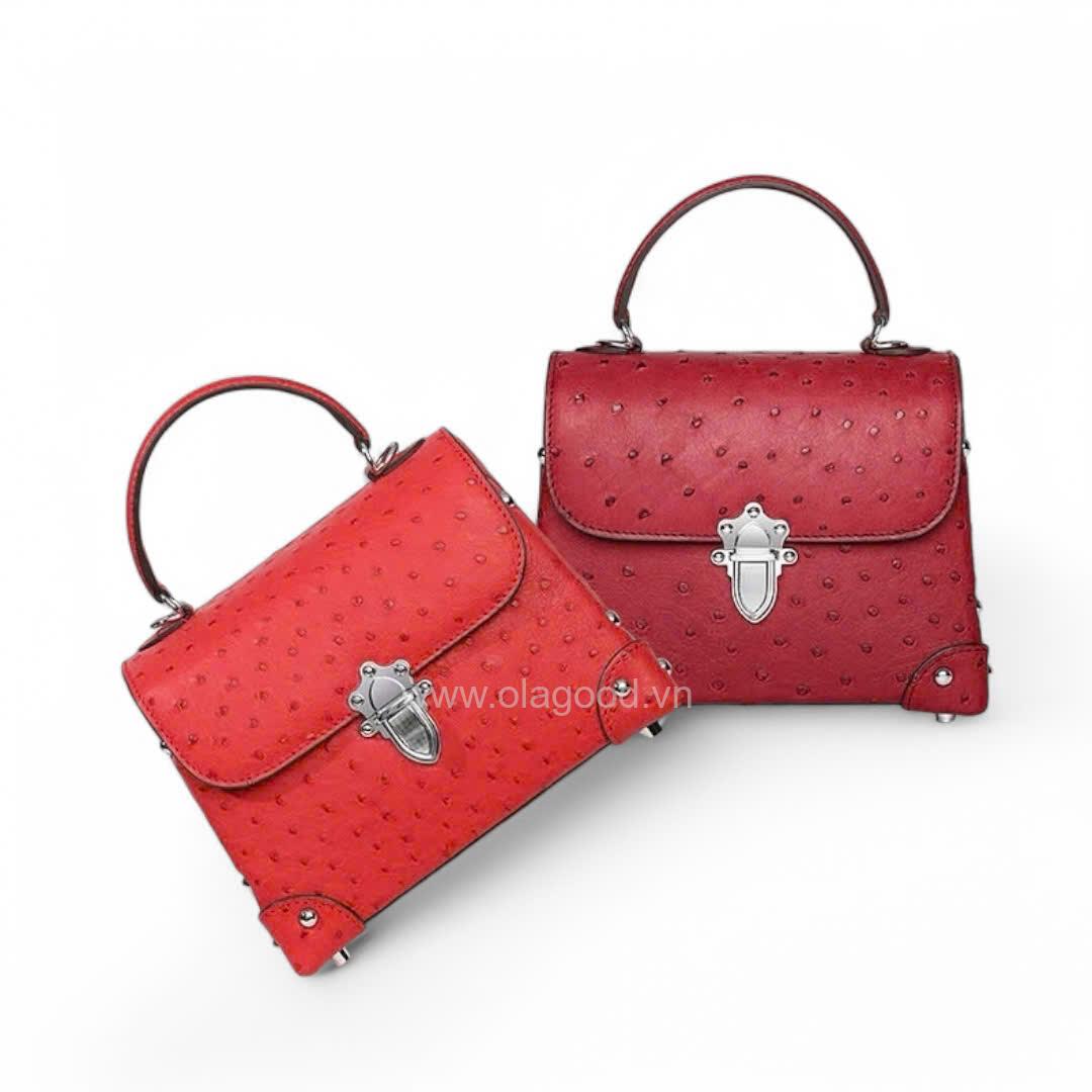 Túi nữ da đà điểu - TXNU022D - Hình ảnh 29