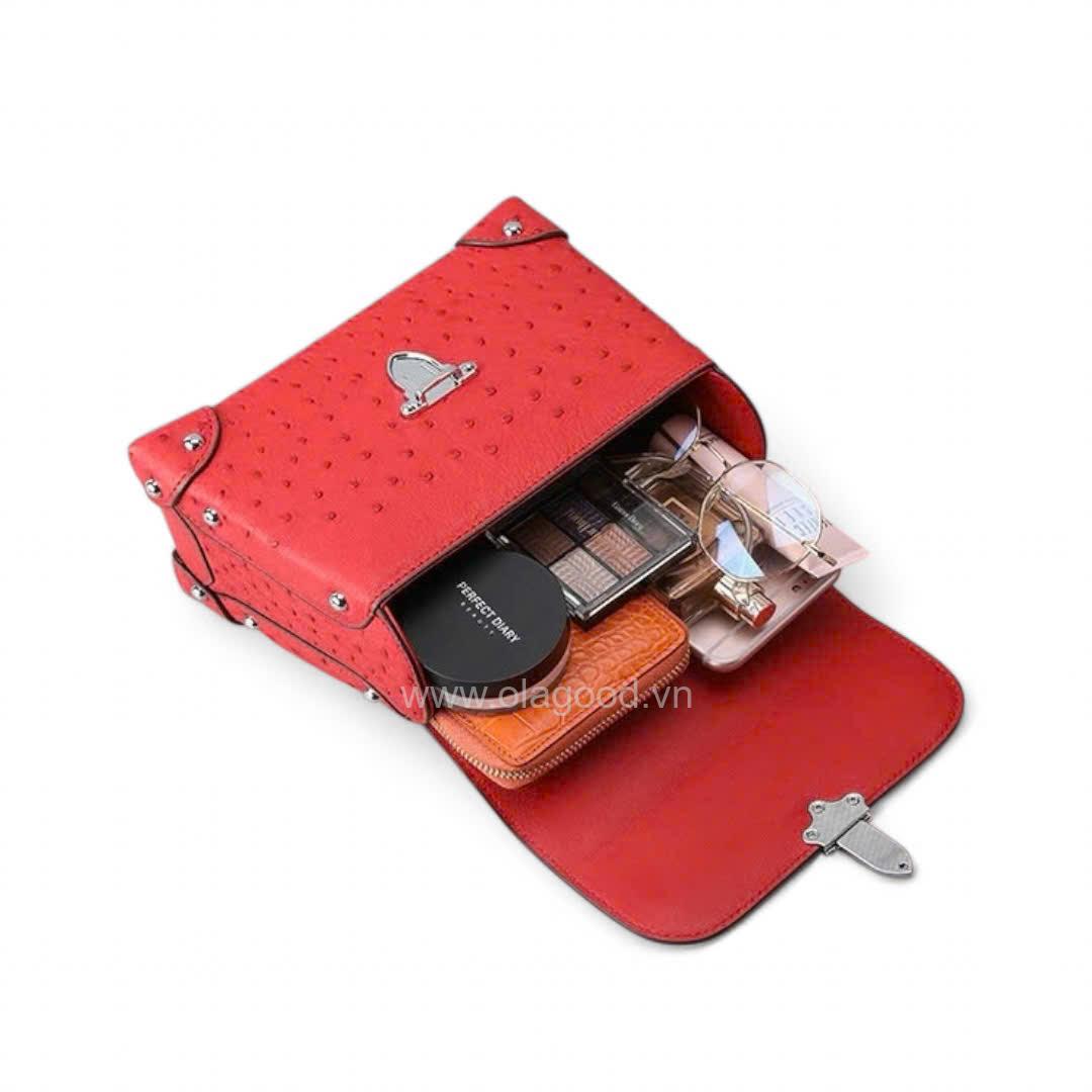 Túi nữ da đà điểu - TXNU022D - Hình ảnh 16