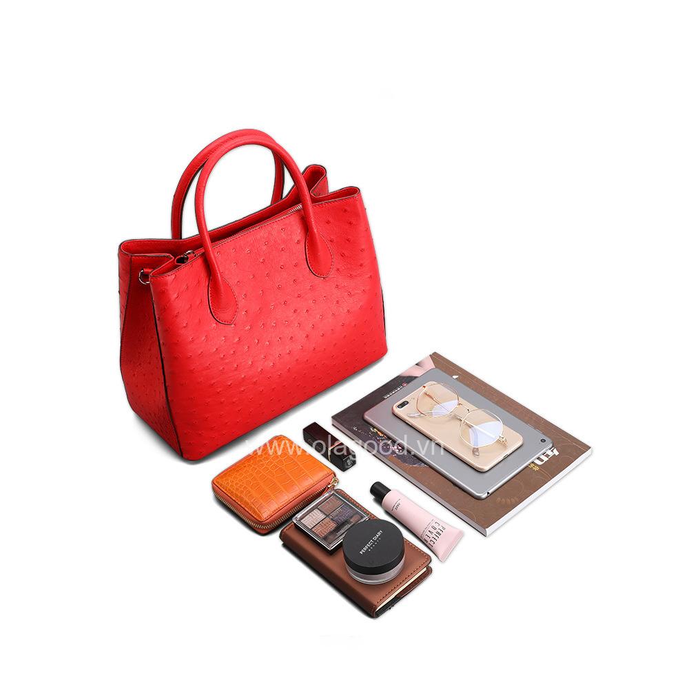 Túi nữ da đà điểu cao cấp - TXNU025D - Hình ảnh 11