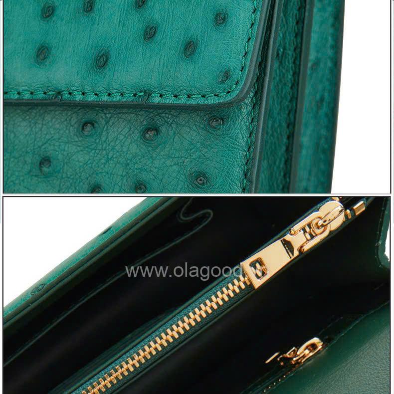 Túi nữ da đà điểu thật - TXNU028D - Hình ảnh 10