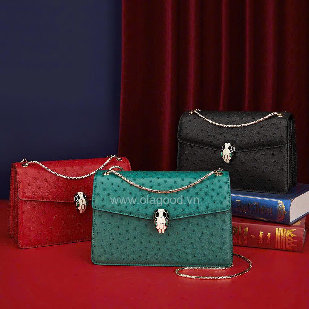 Túi nữ da đà điểu thật - TXNU028D - Hình ảnh 13