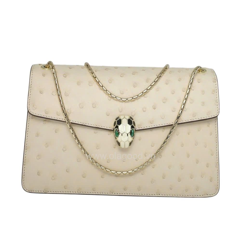 Túi nữ da đà điểu thật - TXNU028D - Hình ảnh 4