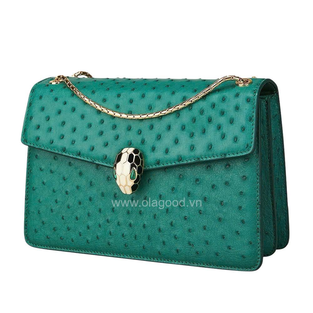 Túi nữ da đà điểu thật - TXNU028D - Hình ảnh 7