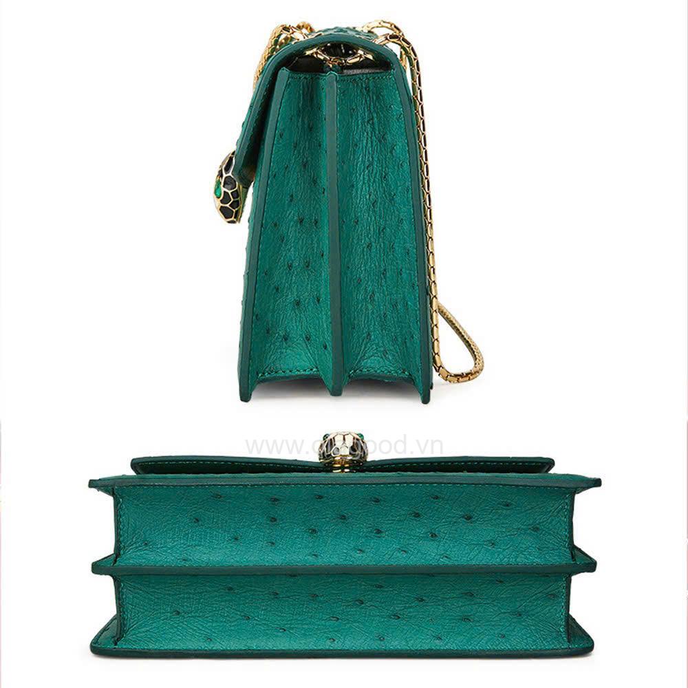 Túi nữ da đà điểu thật - TXNU028D - Hình ảnh 8