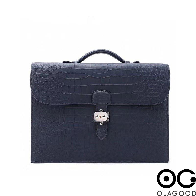 Túi xách laptop da cá sấu Nile - CLT019S
