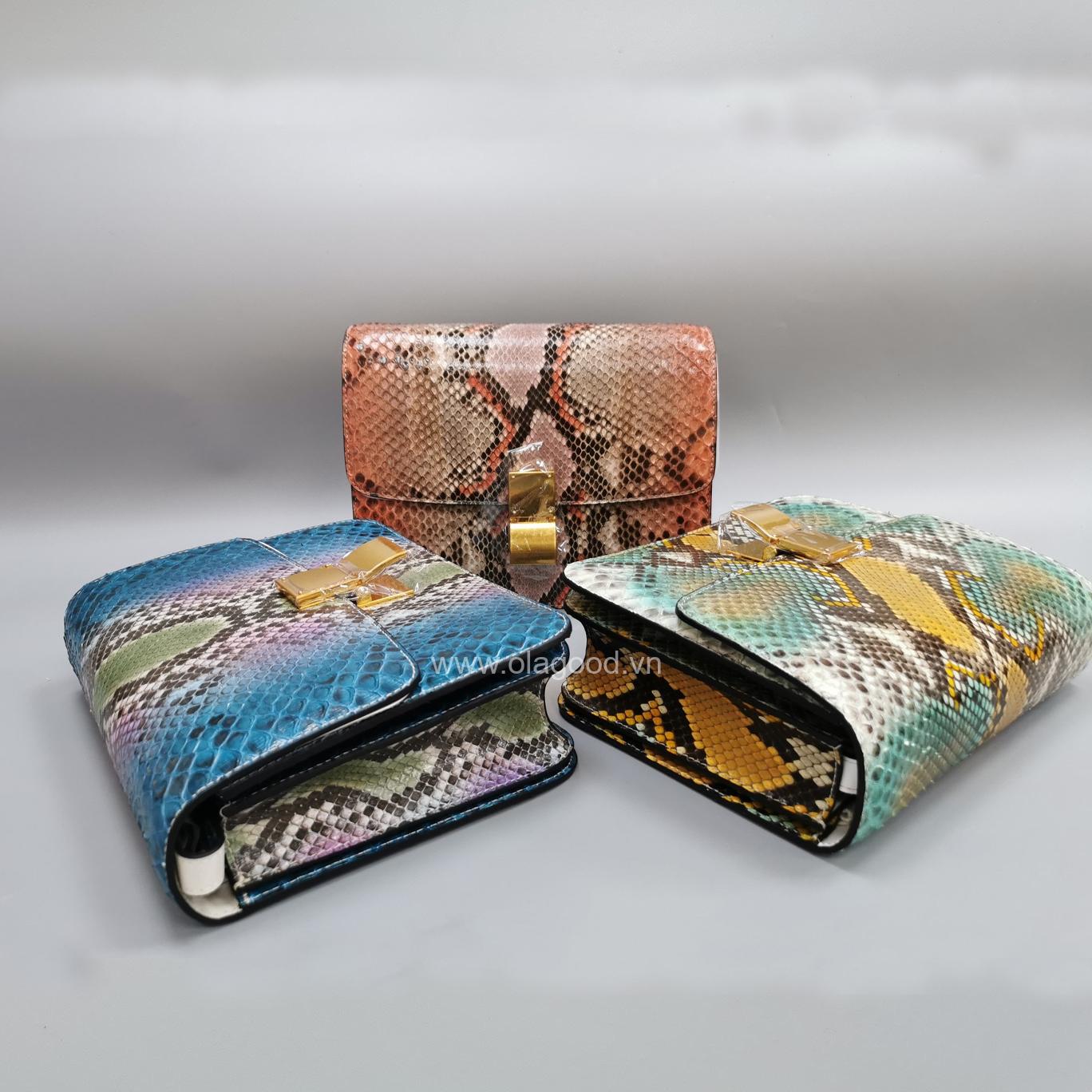 Túi xách nữ da trăn chính hãng - TXNU024T - Hình ảnh 8