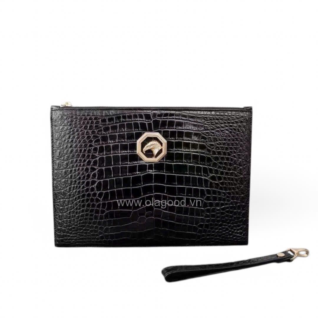 Ví cầm tay nam da cá sấu - CL018S - Hình ảnh 3