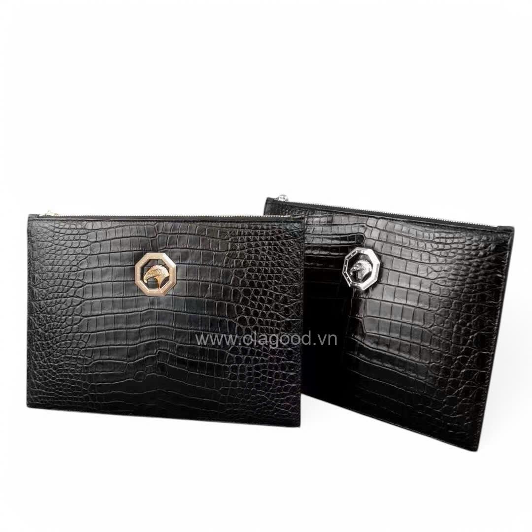 Ví cầm tay nam da cá sấu - CL018S - Hình ảnh 4