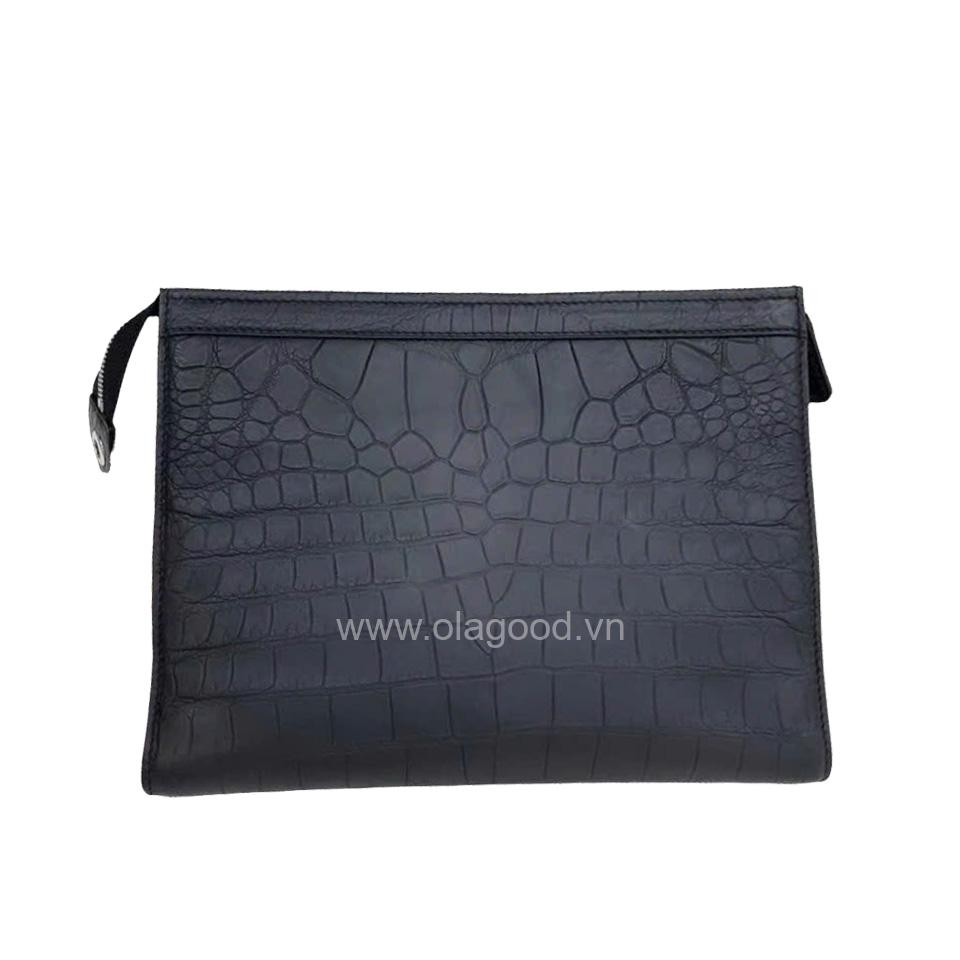 Clutch nam cầm tay da cá sấu Nile - CL019S