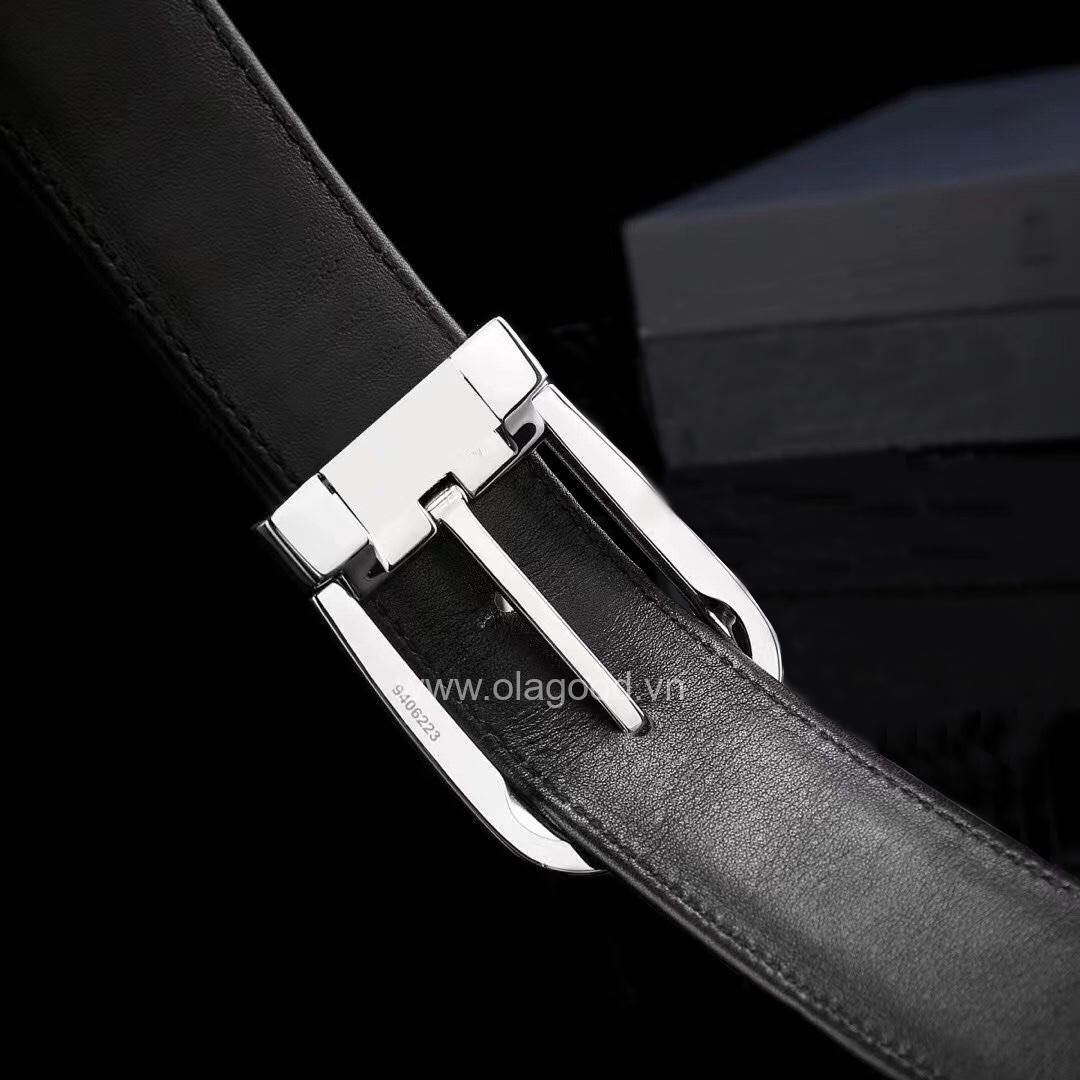 Dây lưng nam da cá sấu - Khóa bạc 925 - TLB011S - Hình ảnh 9