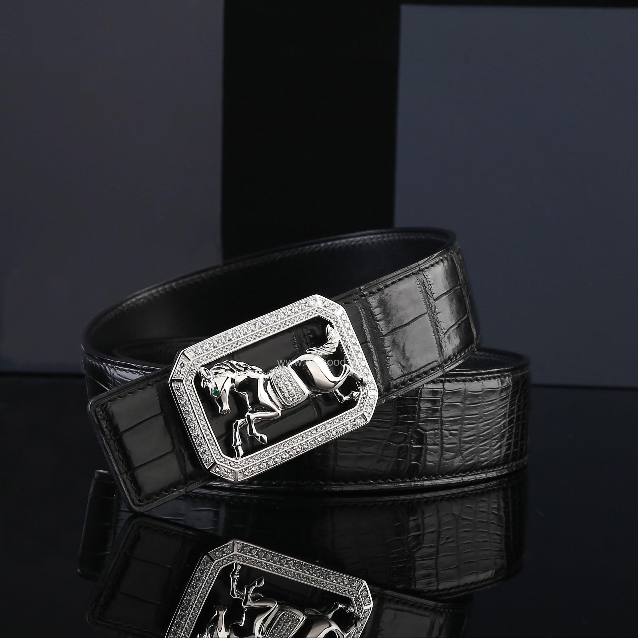 Dây nịt cá sấu cao cấp - Khóa bạc Ý 925 - TLB0118S - Hình ảnh 2