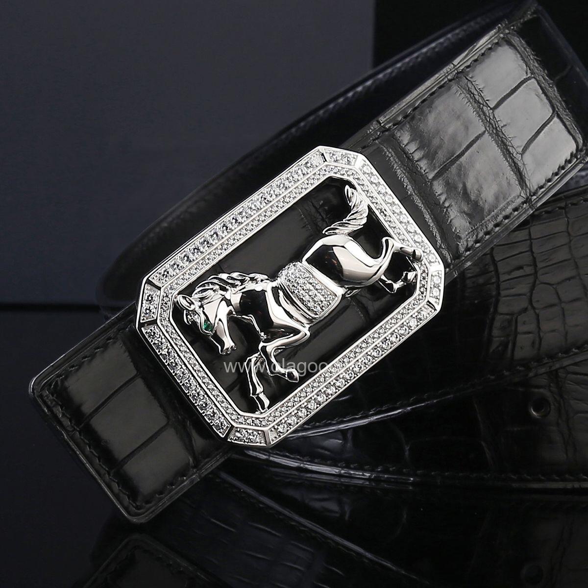 Dây nịt cá sấu cao cấp - Khóa bạc Ý 925 - TLB0118S - Hình ảnh 6