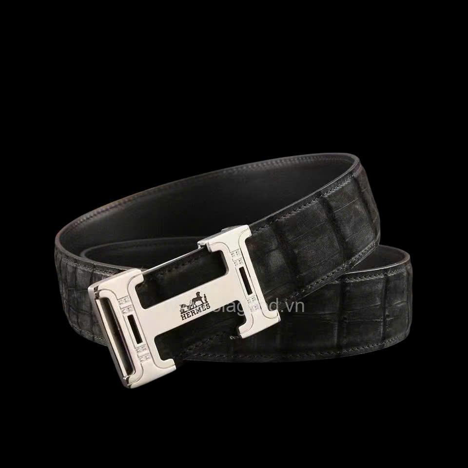 Dây nịt da cá sấu cao cấp - Da cá sấu nubuck Nile - TLN015S - Hình ảnh 3