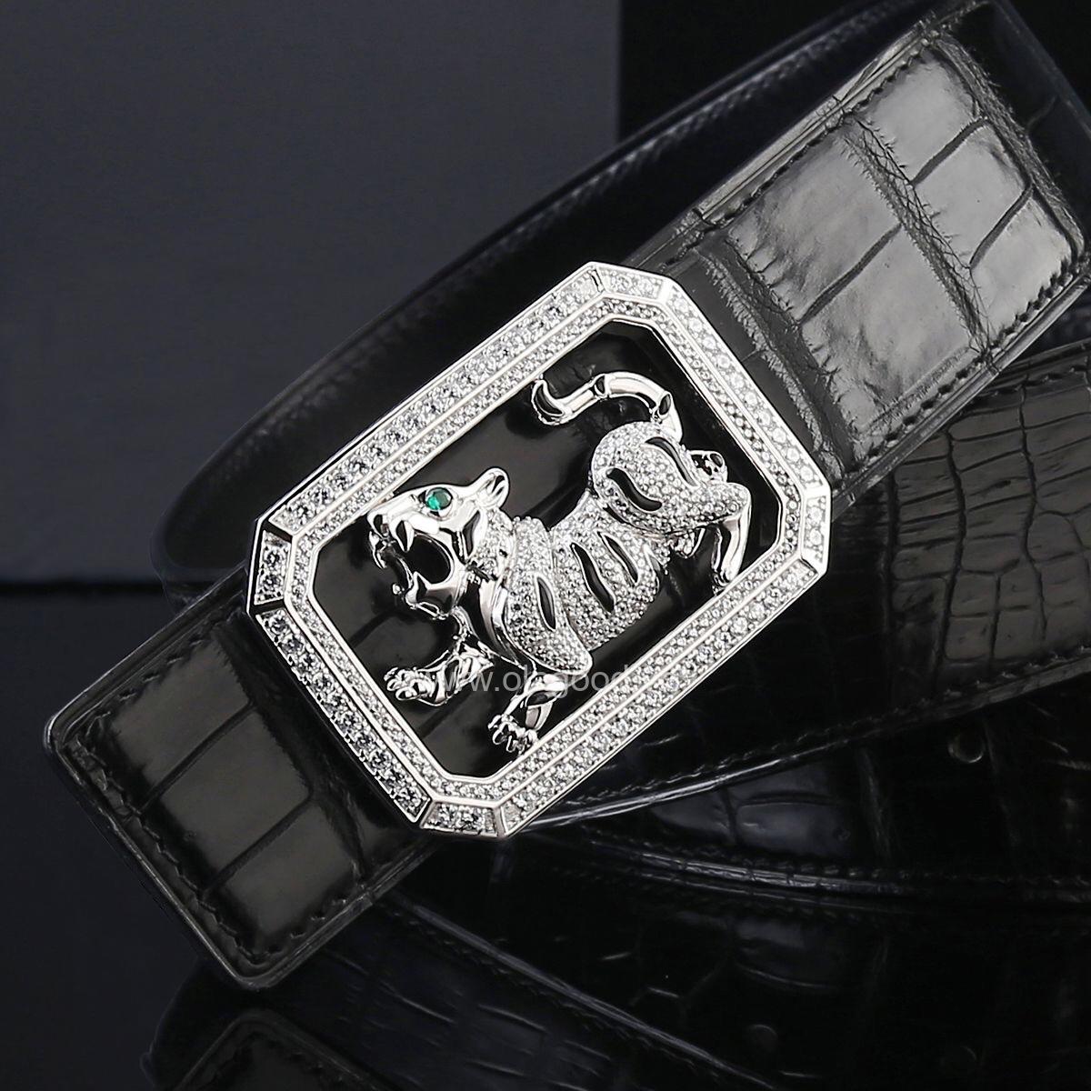 Dây nịt da cá sấu cao cấp - Khóa bạc Ý 925 - TLB0115S - Hình ảnh 6