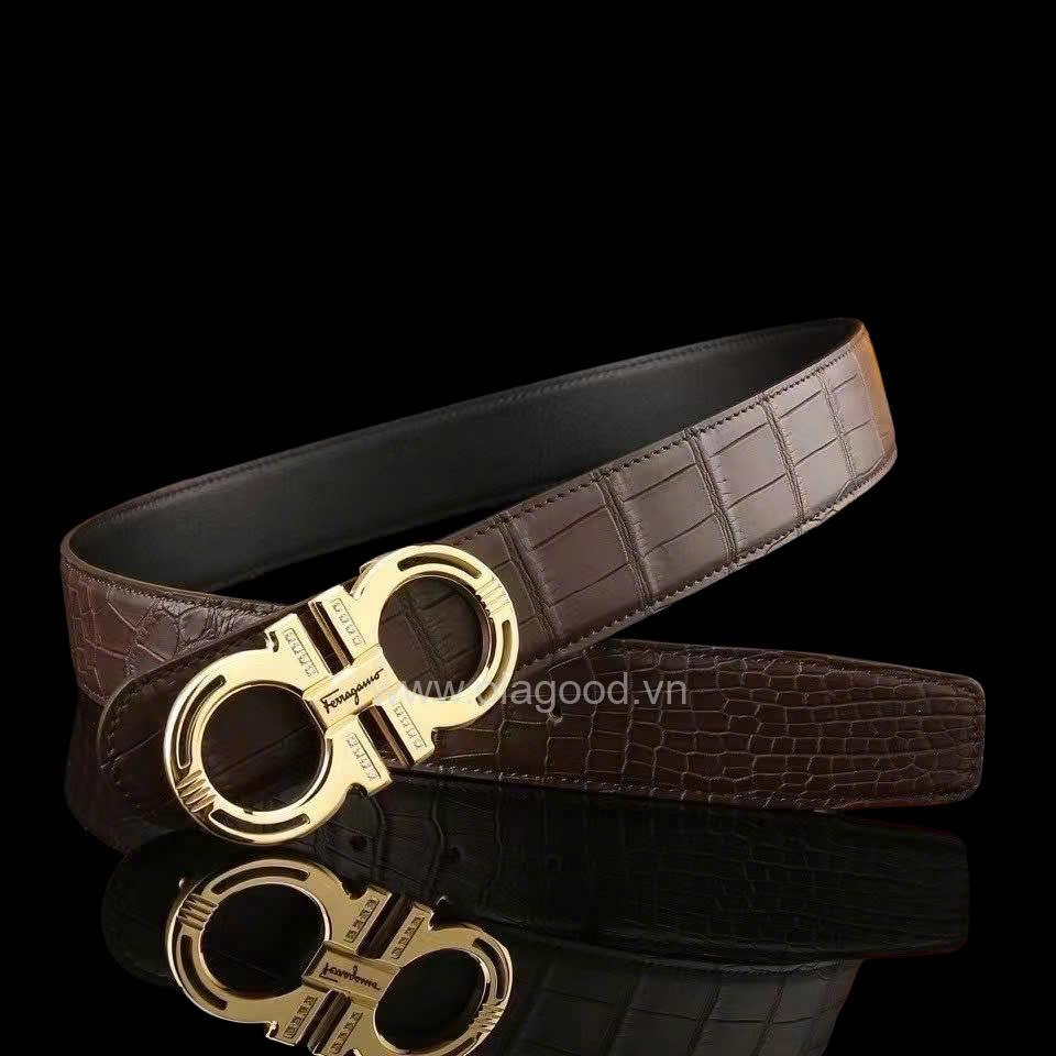 Dây nịt da cá sấu nam - TLN014S - Hình ảnh 3