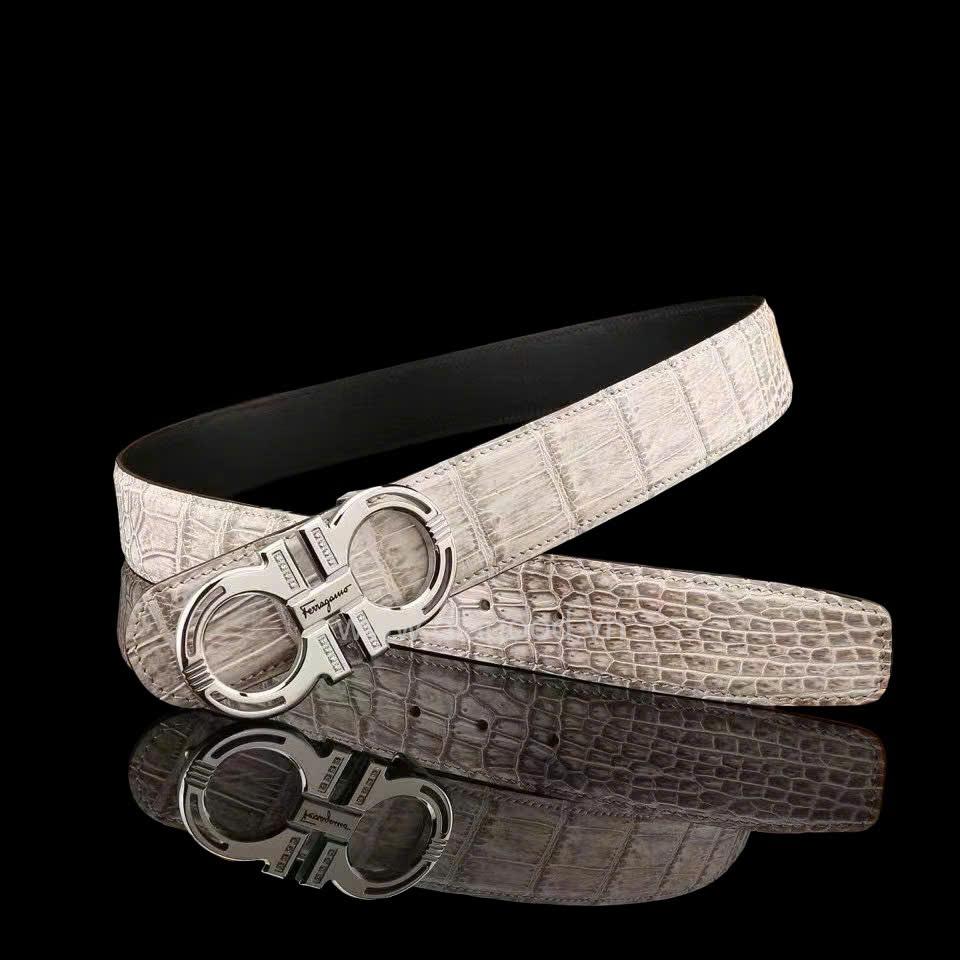 Dây nịt da cá sấu nam - TLN014S - Hình ảnh 4