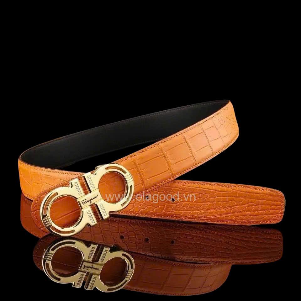 Dây nịt da cá sấu nam - TLN014S - Hình ảnh 6