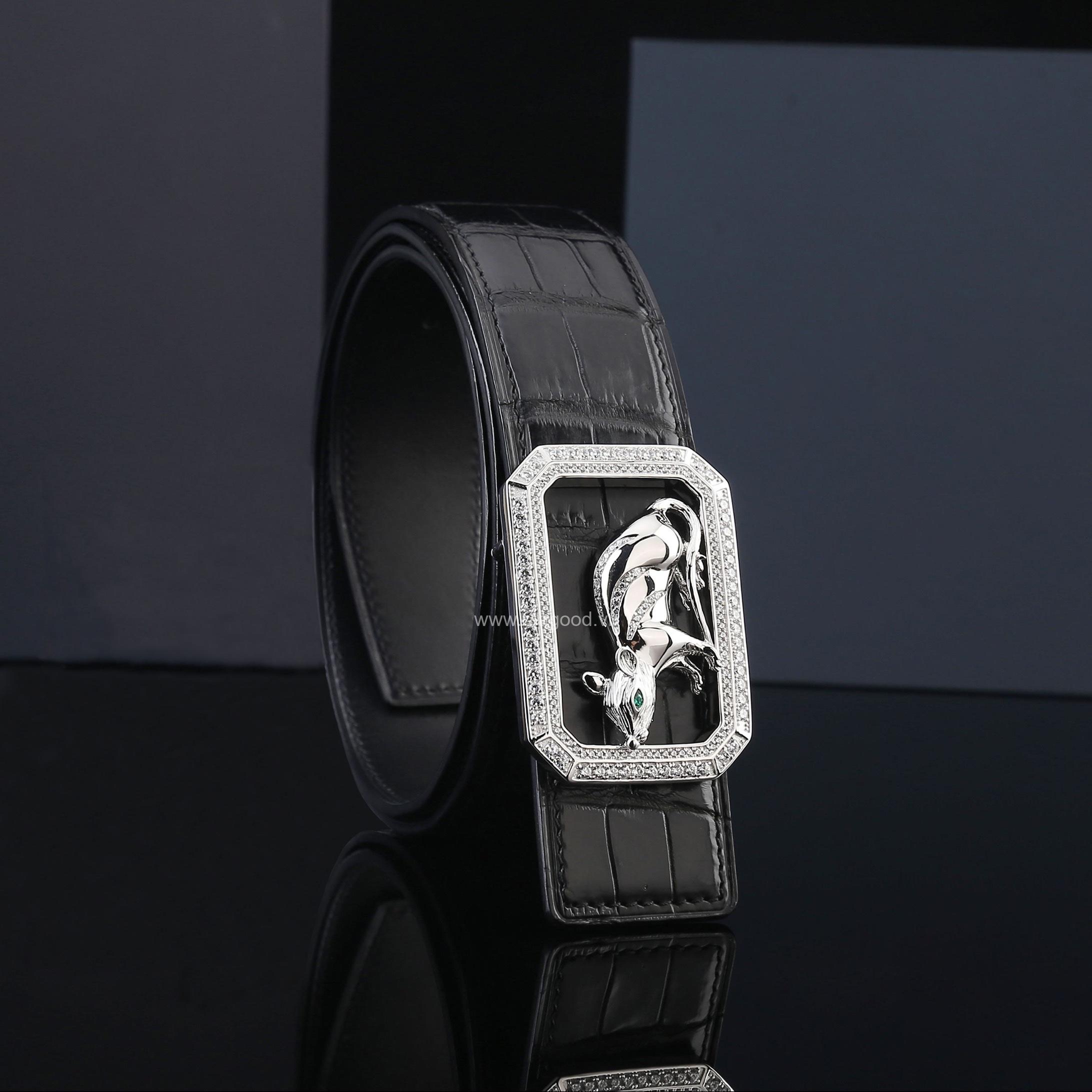 Dây nịt nam cá sấu - Khóa bạc Ý 925 - TLB0113S - Hình ảnh 4