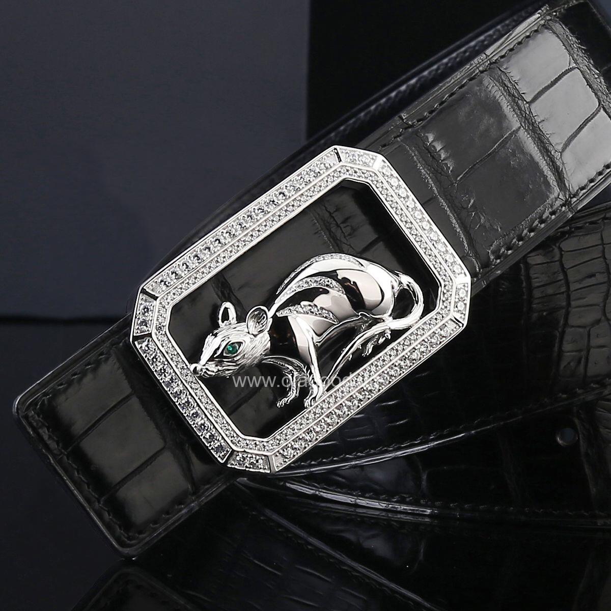 Dây nịt nam cá sấu - Khóa bạc Ý 925 - TLB0113S - Hình ảnh 6