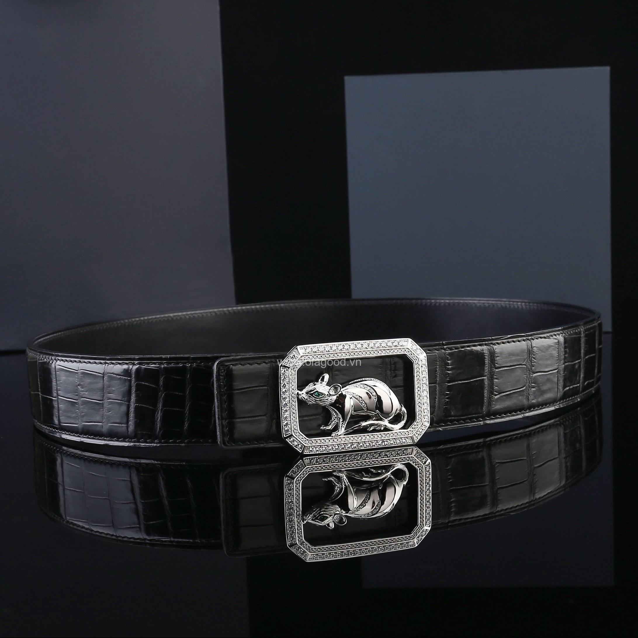 Dây nịt nam cá sấu - Khóa bạc Ý 925 - TLB0113S - Hình ảnh 5