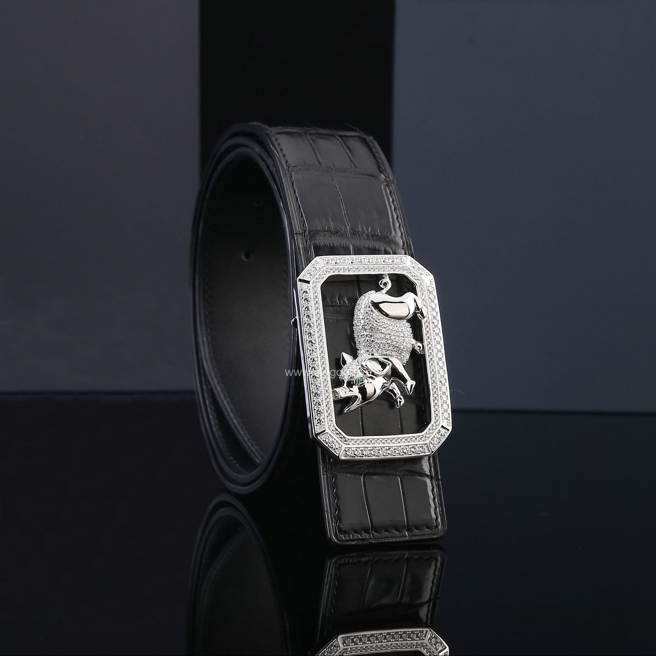 Dây nịt nam da cá sấu thật - Khóa bạc Ý 925 - TLB0123S - Hình ảnh 4