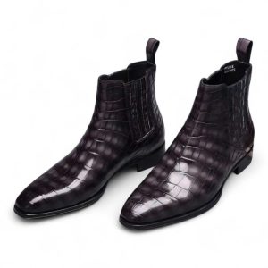 Giày Chelsea boots da cá sấu Nile nhập khẩu- Goodyear handemade - GGP016S