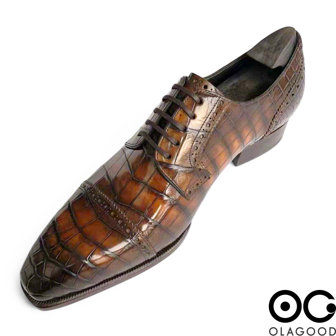 Giày nam goodyear handmade da cá sấu Nile- GGP017S