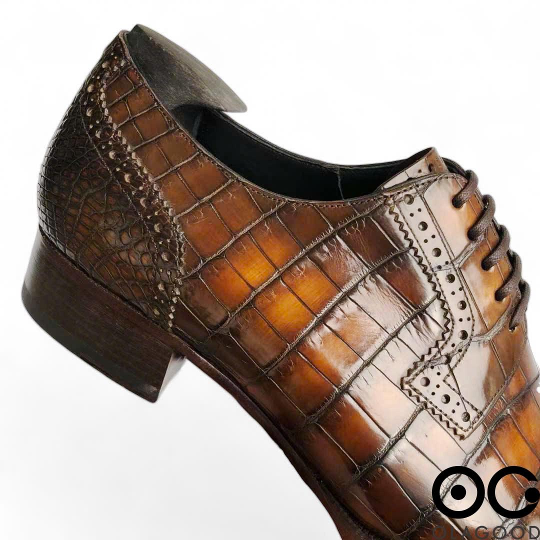 Giày nam goodyear handmade da cá sấu Nile- GGP017S - Hình ảnh 11