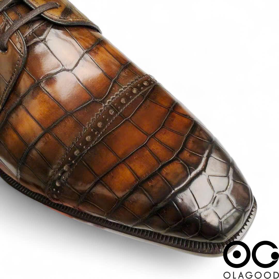 Giày nam goodyear handmade da cá sấu Nile- GGP017S - Hình ảnh 9